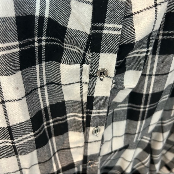 NEW w/ Tags- Black & White Plaid Flannel Dress | Size M (US 6) - Picture 11 of 12